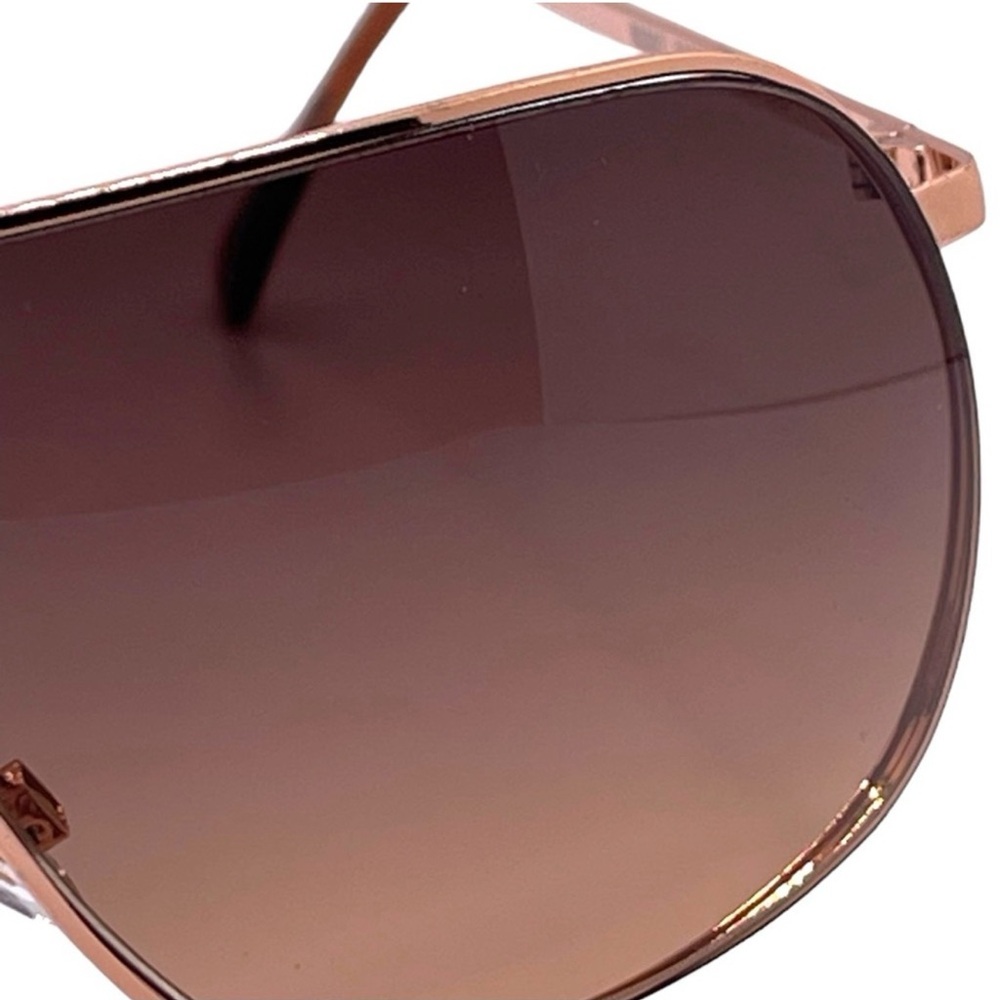 Nine West Rose Gold Metal Shield Sunglasses - Picture 8 of 12